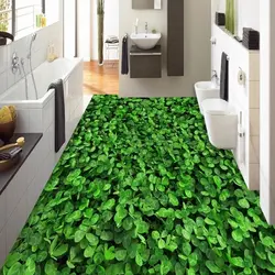 Bathroom design with grass