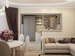 Kitchen design door in the middle
