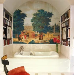 Bathroom design with fresco