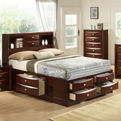 Bedroom design with drawers