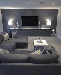 Dark Bedroom Living Room Design