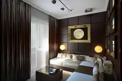 Dark bedroom living room design