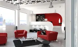 Черно красная гостиная дизайн