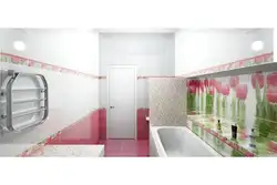 Bathroom tile design tulips
