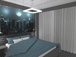 Bedroom design night city