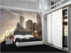 Bedroom design night city