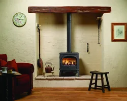 Kitchen design with potbelly stove