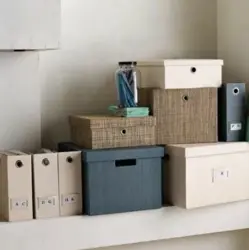 Kitchen design with boxes