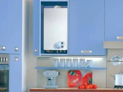 Small kitchen design has a boiler