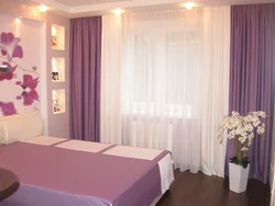 Bedroom design curtains in colors