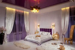 Bedroom design curtains in colors
