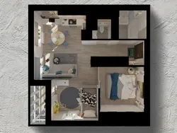 Apartment design with separate bedroom