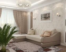Divan Orqasida Yashash Xonasi Dizayni Fon Rasmi