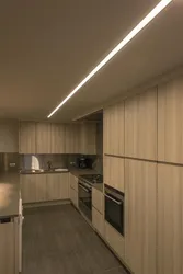 Mətbəxdə işıq xətlərinin dizaynı
