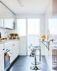 Small kitchen design with exit