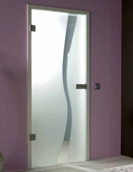 Glass bathroom door design