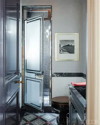 Glass bathroom door design