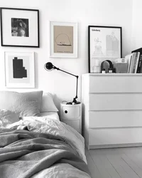 Bedroom design bed and chest of drawers