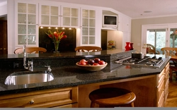 Ошхона дар тарҳрезии countertop хона