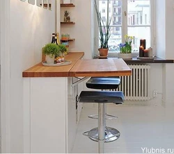 Narrow tables for kitchen design