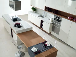 Design built-in table in the kitchen