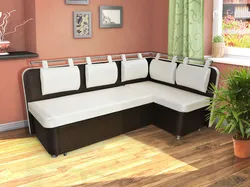 Corner sofa for the kitchen with a sleeping place photo