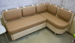 Ұйықтайтын орынның фотосуреті бар ас үйге арналған бұрыштық диван