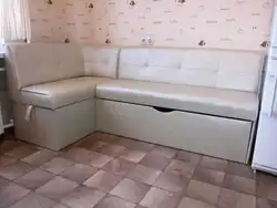 Corner sofa for the kitchen with a sleeping place photo