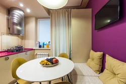 Kiçik mətbəxdə divan 6 kv m şəkil