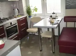 Sofa in a small kitchen 6 sq m photo