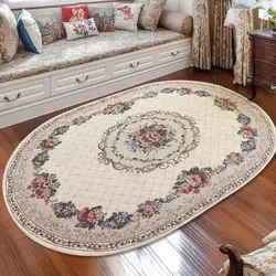 Oval carpets for the floor in the living room inexpensively photo