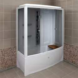 Shower Cabin With Sit-Down Bathtub Photo