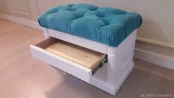 Ottoman For Hallway With Shoe Box Photo