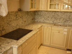 Photo of countertops made of artificial stone for the kitchen inexpensively