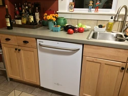 Dishwasher in the kitchen interior, not built-in
