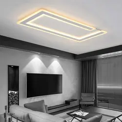 Suspended ceiling with lighting around the perimeter photo of the living room