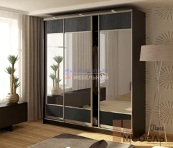 Wardrobes for the bedroom photo with a mirror inexpensively