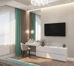 Curtains for the living room in a modern style photo under light wallpaper