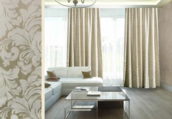 Curtains For The Living Room In A Modern Style Photo Under Light Wallpaper