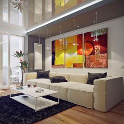 Living room interior message