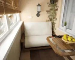 How to arrange a loggia inside using a simple and cheap photo