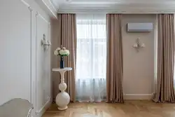 Photo of curtains for the bedroom on the ceiling cornice