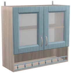 Kitchen wall cabinets with glass photo