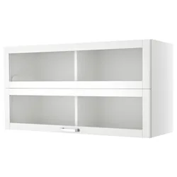 Kitchen wall cabinets with glass photo