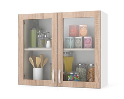 Kitchen Wall Cabinets With Glass Photo