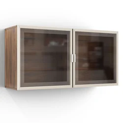 Kitchen wall cabinets with glass photo