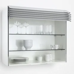 Kitchen wall cabinets with glass photo