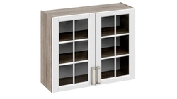 Kitchen wall cabinets with glass photo