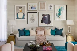 Posters In The Living Room Interior Above The Sofa Photo