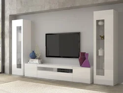 TV cabinet in the living room in a modern style photo